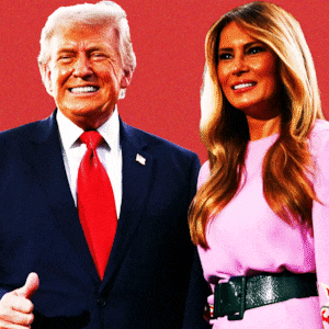 Donald Trump, Melania Trump animated illustration