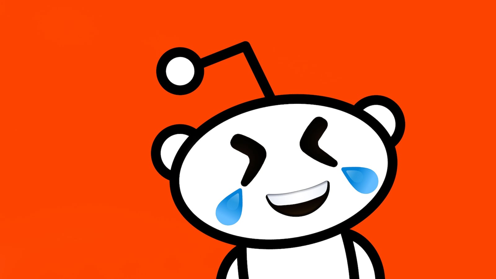 An illustration including the Reddit logo and teardrops