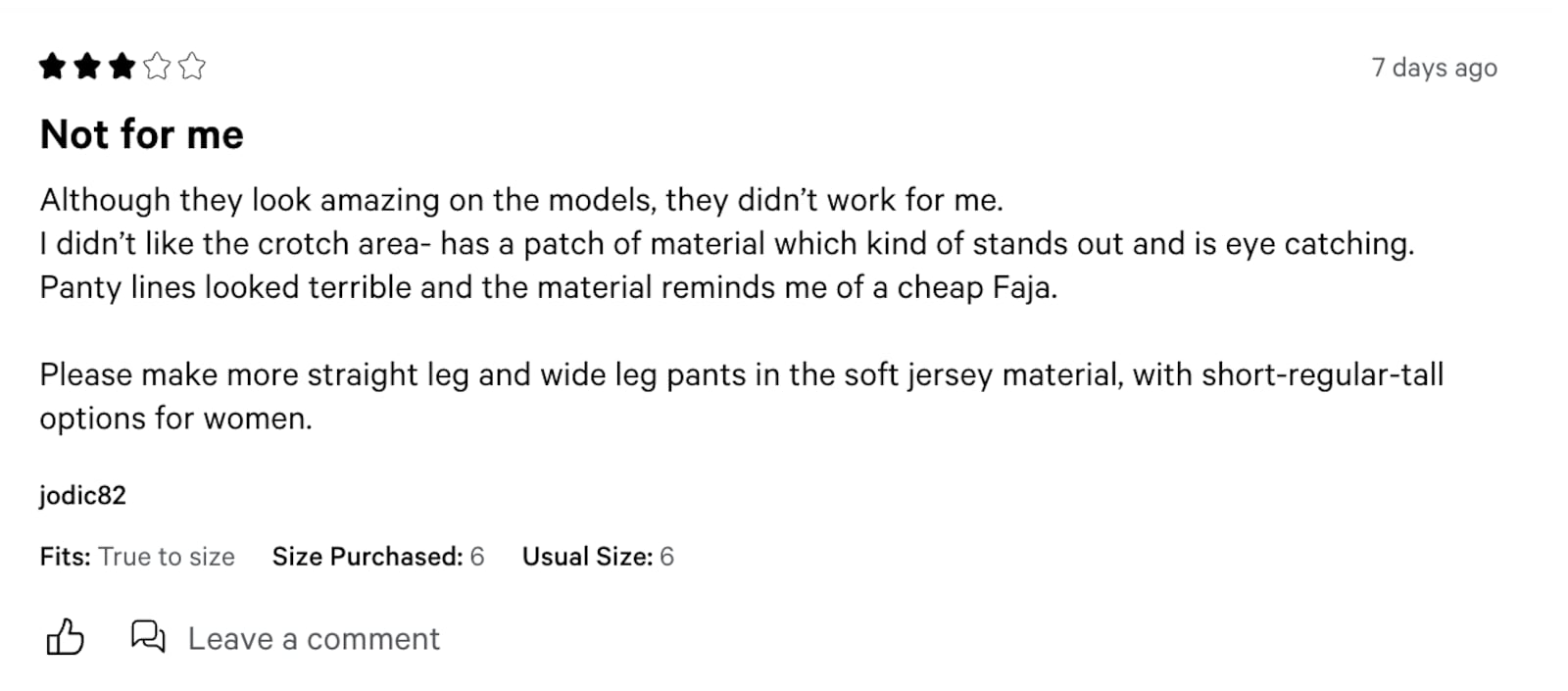 One unsatisfied Lululemon customer's review of the "Get Low" leggings.