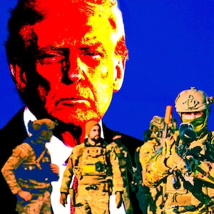 Donald Trump, border patrol photo illustration