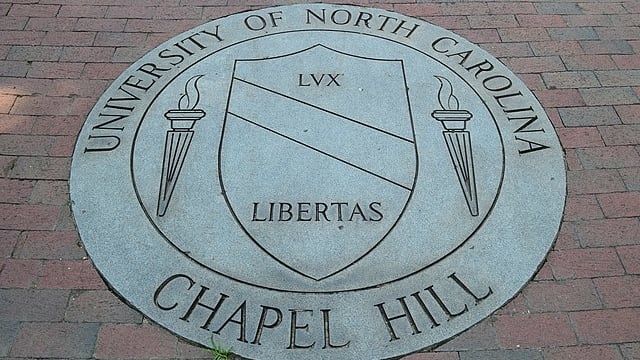 University of North Carolina Chapel Hill sign.