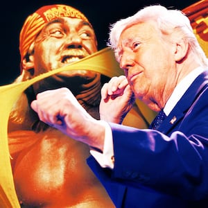 A photo illustration of Donald Trump and Hulk Hogan.