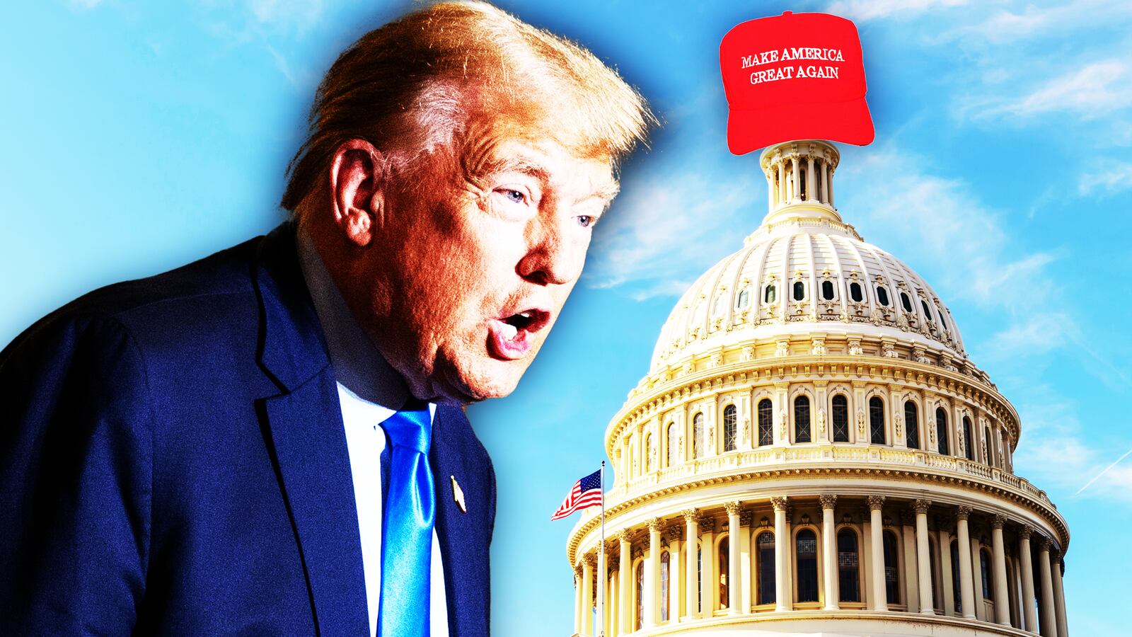 Trump MAGA bill illustration