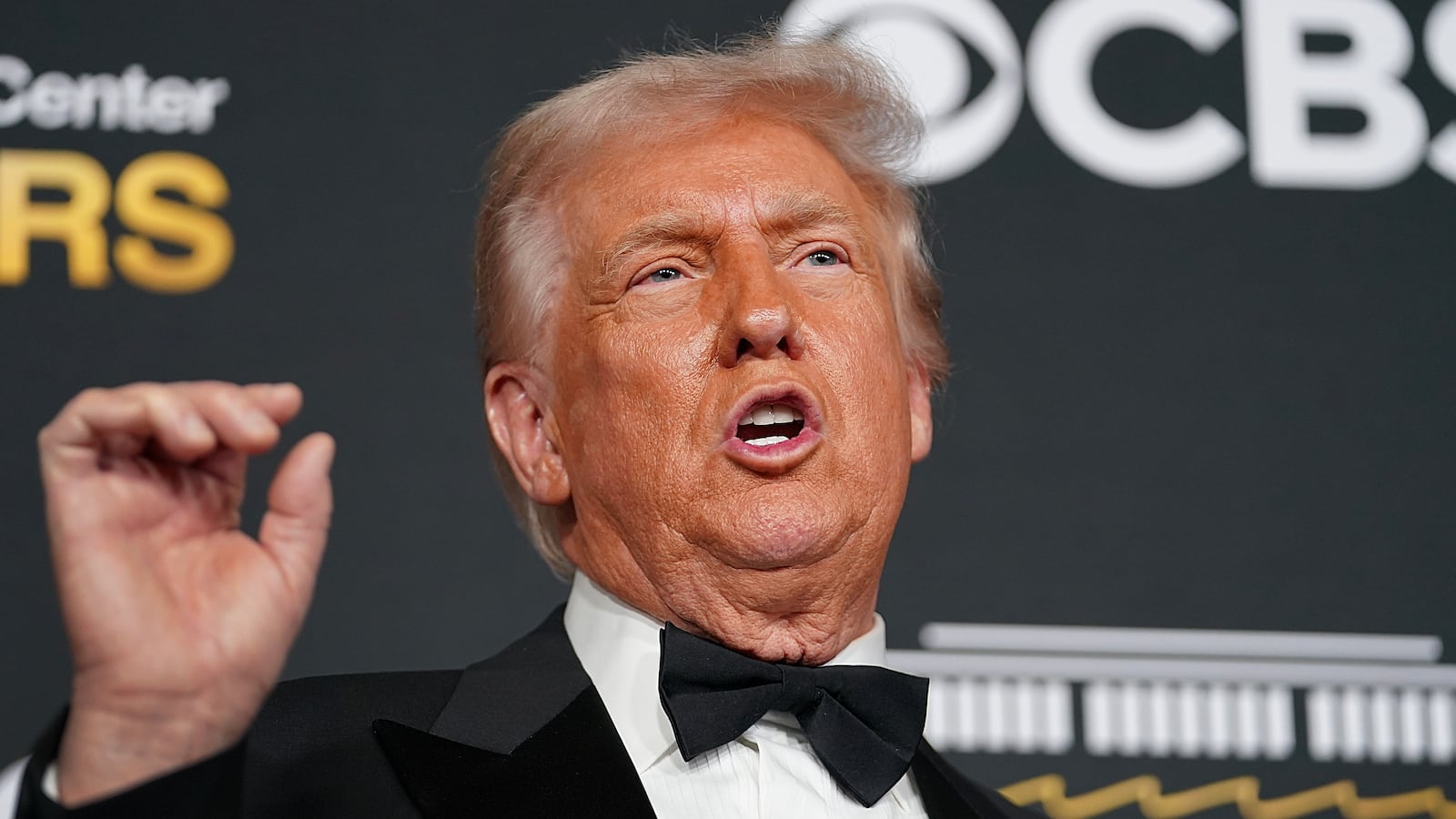 President Donald Trump's name was added to the signage outside the Kennedy Center on December 19.