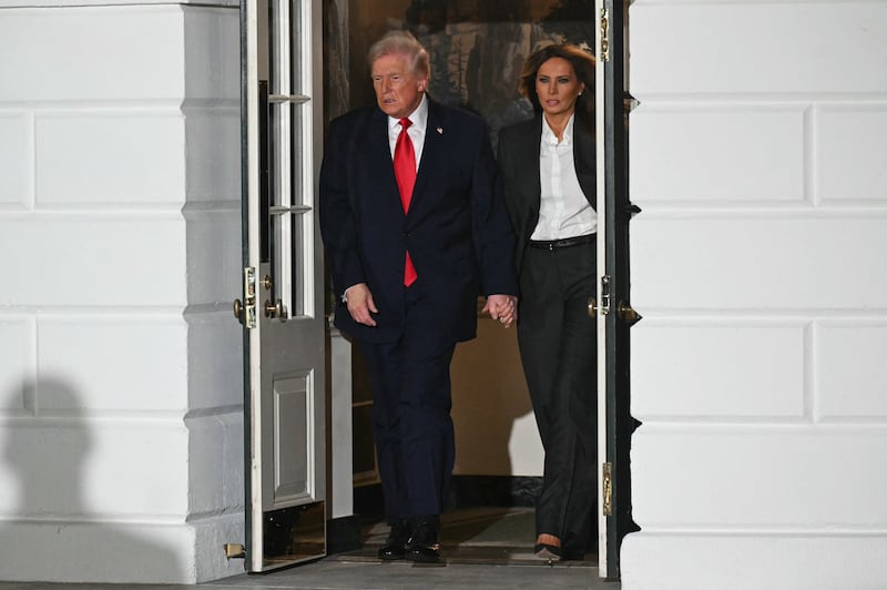 Trump and the first lady leave the White House for the Capitol for the State of the Union address.