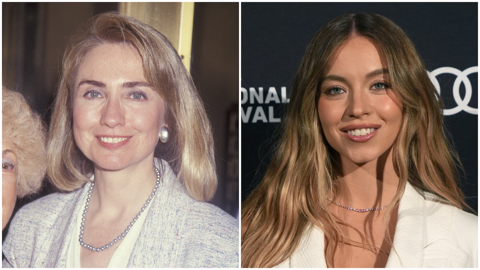 Hillary Clinton and Sydney Sweeney