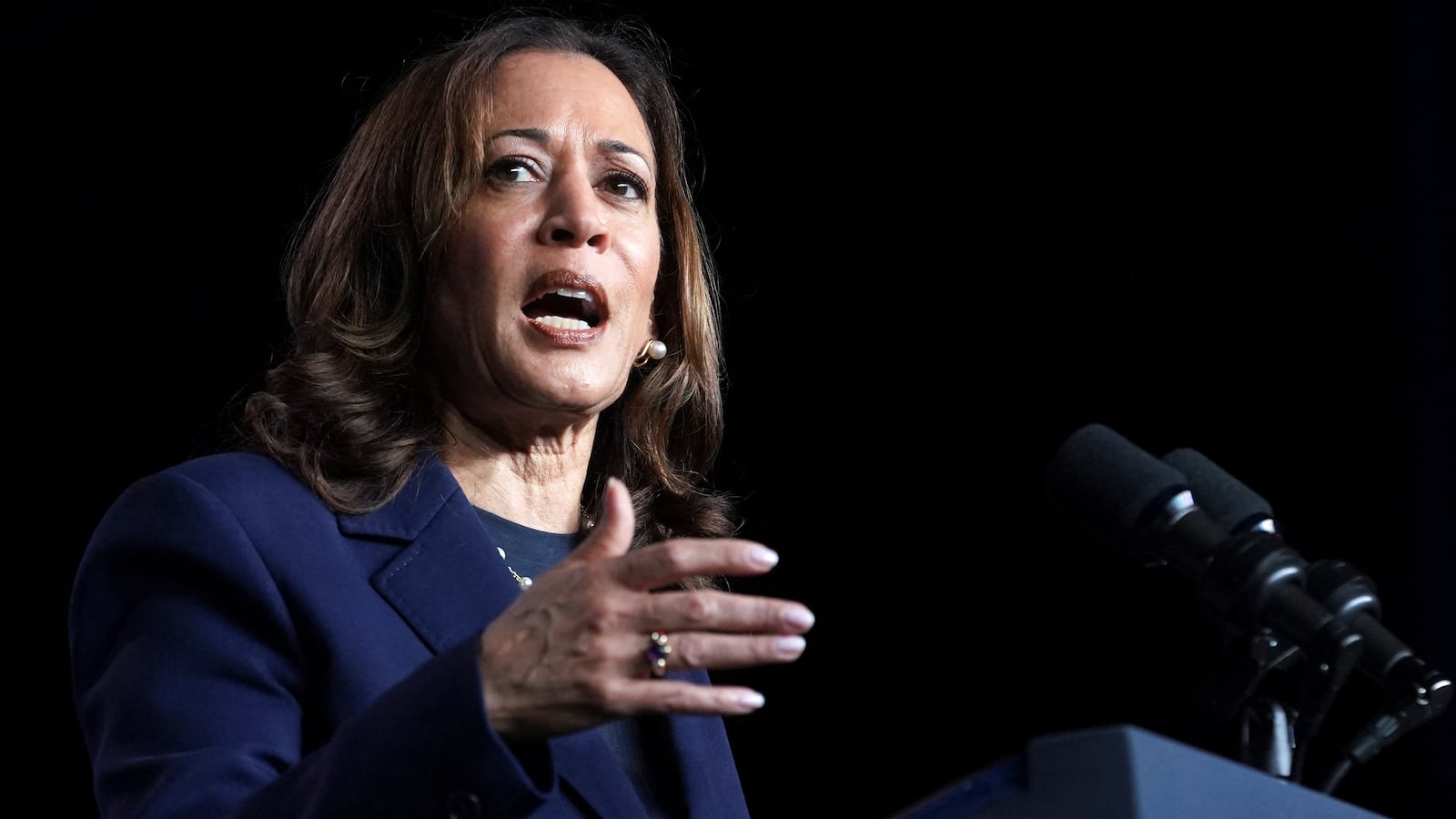 U.S. Vice President Kamala Harris delivers remarks during the Sigma Gamma Rho Sorority Inc.'s 60th International Biennial Boule event in Houston, Texas, U.S., July 31, 2024.