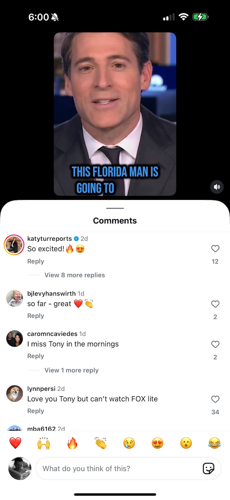 Instagram post quoted in the story.