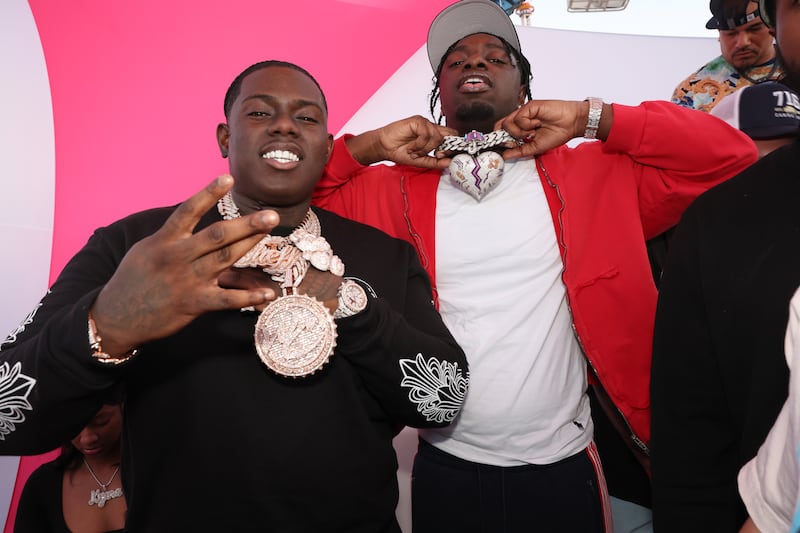 Sheff G and Sleepy Hallow attended Donald Trump's campaign rally in the Bronx.