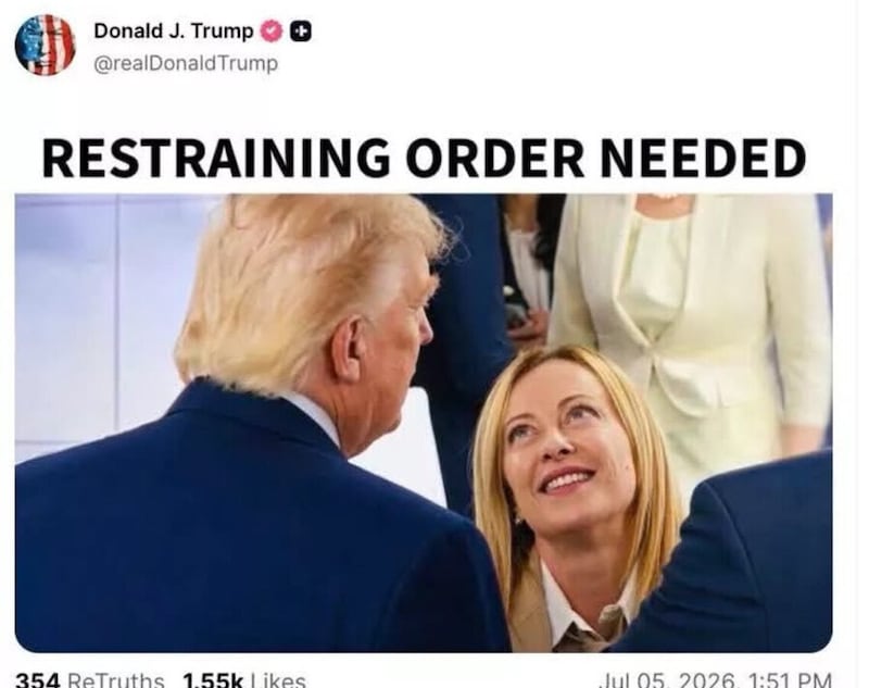 Trump's reposted meme.