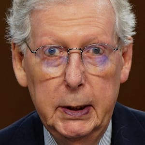 U.S. Senator Mitch McConnell (R-KY) speaks on behalf of one of U.S. President Donald Trump's judicial nominees