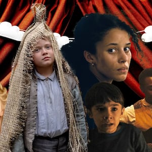 Chase Infiniti, One Battle After Another, Scarlett Spears, Wicked: For Good, Cary Christopher, Weapons, Miles Caton, Sinners, Jacobi Jupe in Hamnet in a children's play theater