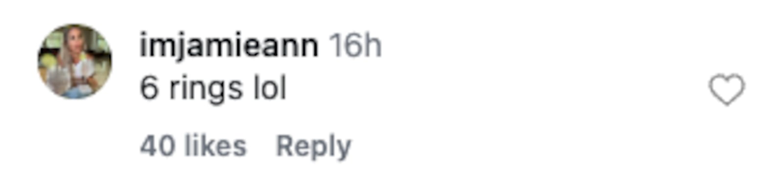 Another commented and made a joke referencing Grande's 2019 song "7 rings."