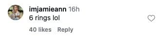Another commented and made a joke referencing Grande's 2019 song "7 rings."