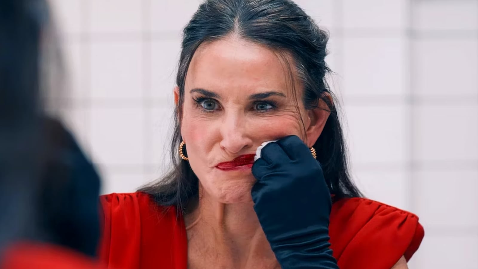 Demi Moore in a movie still from The Substance