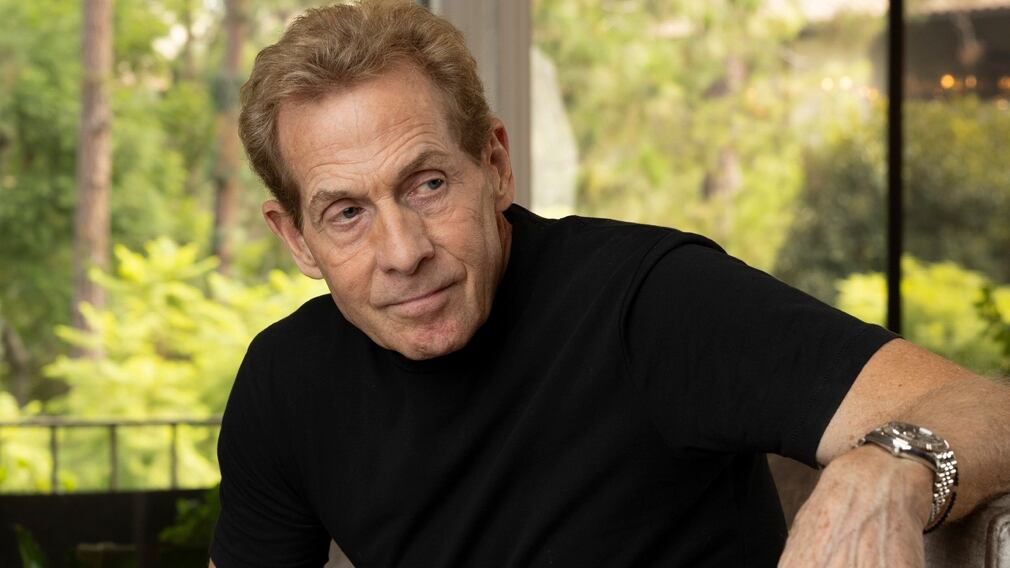 Sports commentator and television personality Skip Bayless poses for a portrait in Los Angeles, California on October 4, 2024.
