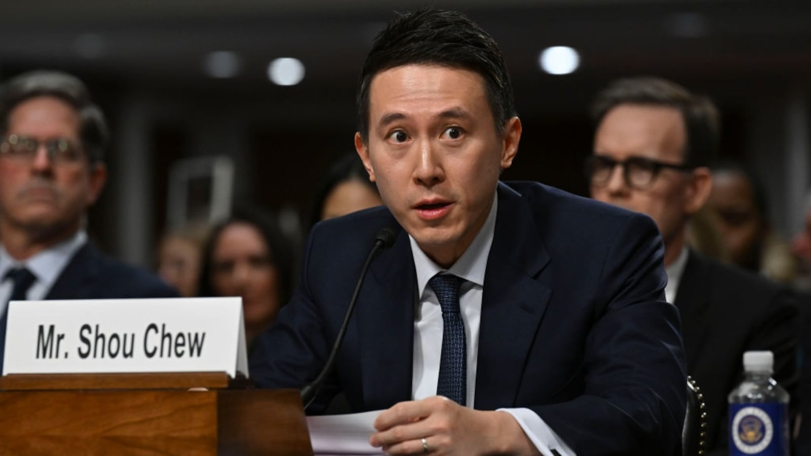 Shou Zi Chew speaks during a Senate Judiciary Committee hearing titled "Big Tech and and the Online Child Sexual Exploitation Crisis."