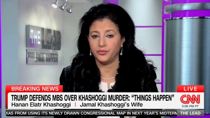 Hanan Elatr Khashoggi on CNN's The Lead with Jake Tapper.