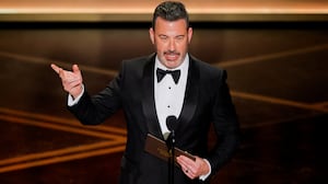 Jimmy Kimmel speaks onstage during the Oscars show at the 98th Academy Awards in Hollywood, Los Angeles, California, on March 15, 2026.