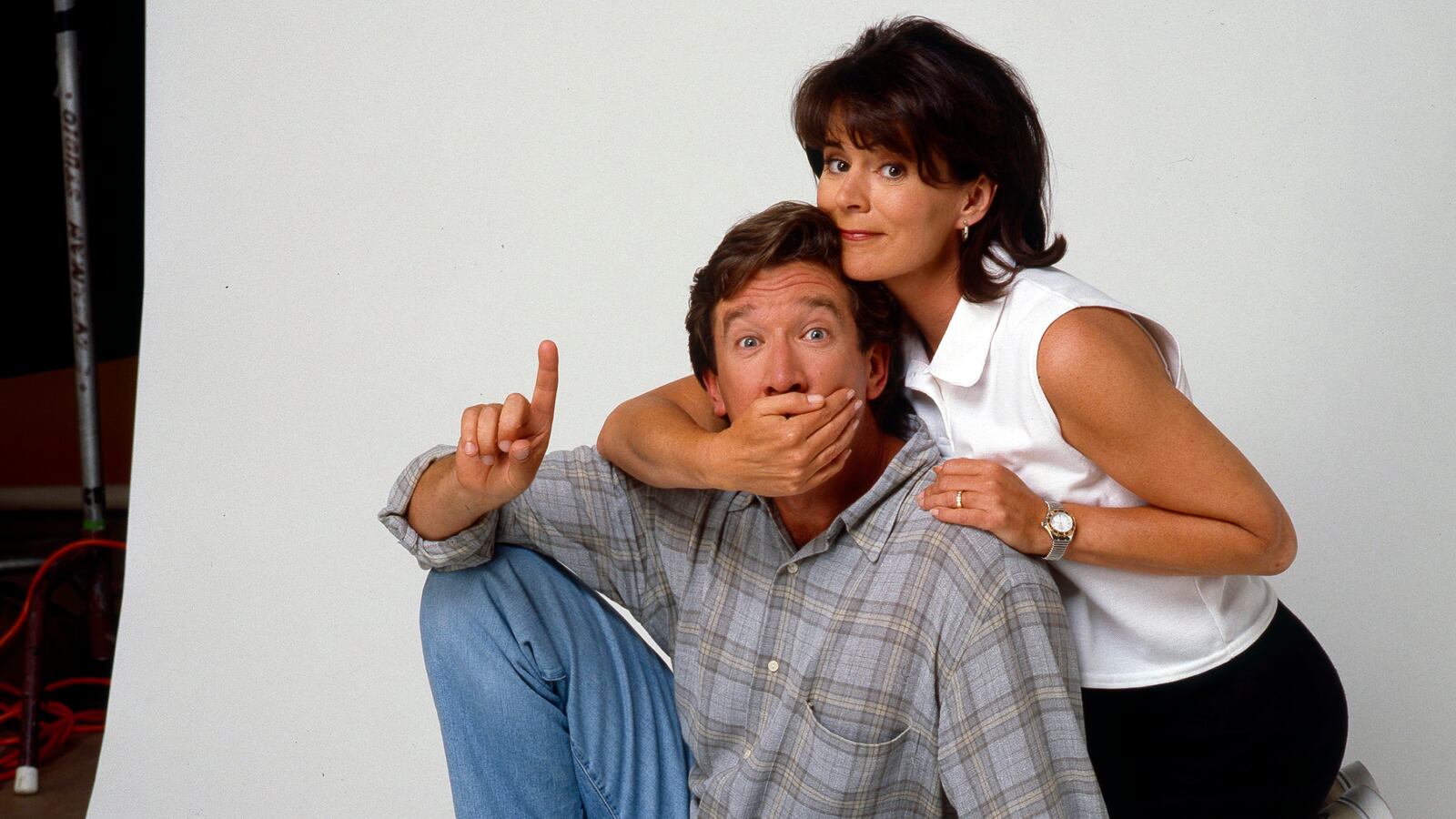 Tim Allen and Patricia Richardson, the stars of Home Improvement, in 1995