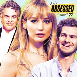 A photo illustration of Tom Cruise, Mark Ruffalo, Jennifer Lawrence, Chris Evans, and Andrew Garfield.