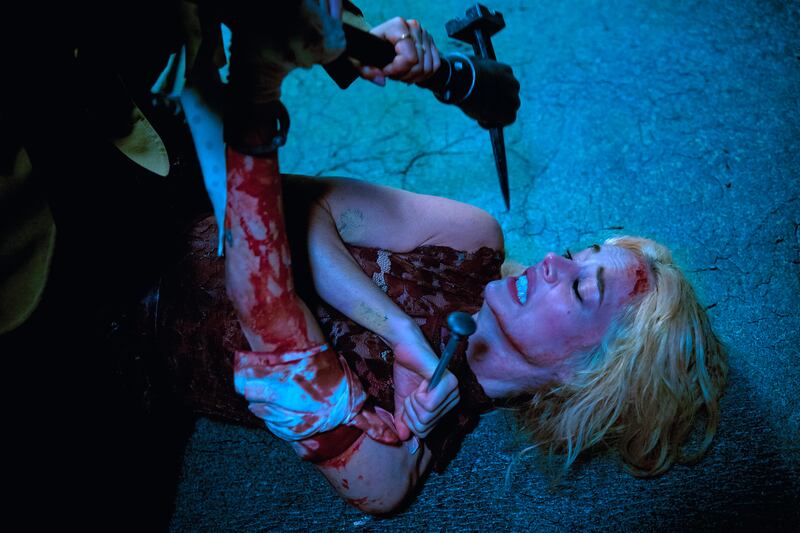 Samara Weaving in Ready Or Not 2: Here I Come.