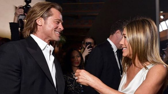Brad Pitt Mocks Marriage to Angelina Jolie At SAG Awards and Dances With His Other Ex, Jennifer Aniston