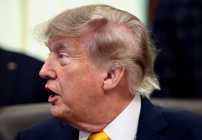U.S. President Donald Trump speaks during an event to sign executive orders related to beef, in the Oval Office of the White House, in Washington, D.C., U.S., September 4, 2026. REUTERS/Evelyn Hockstein