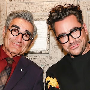 Eugene Levy and Dan Levy at The Beacon Theatre in 2021.