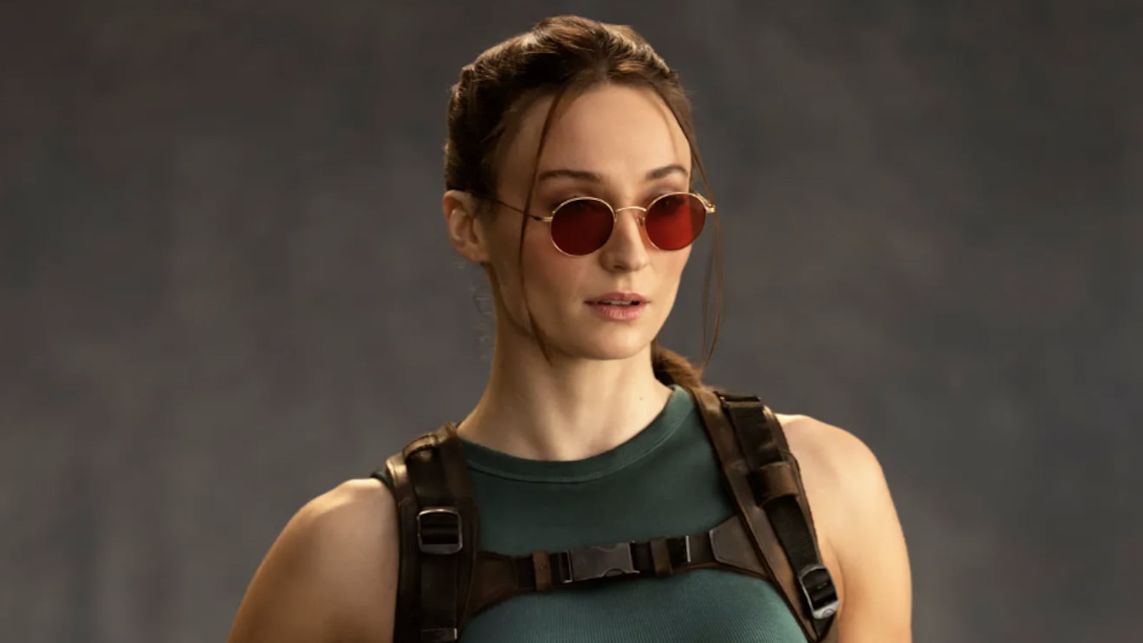 Sophie Turner as Lara Croft.