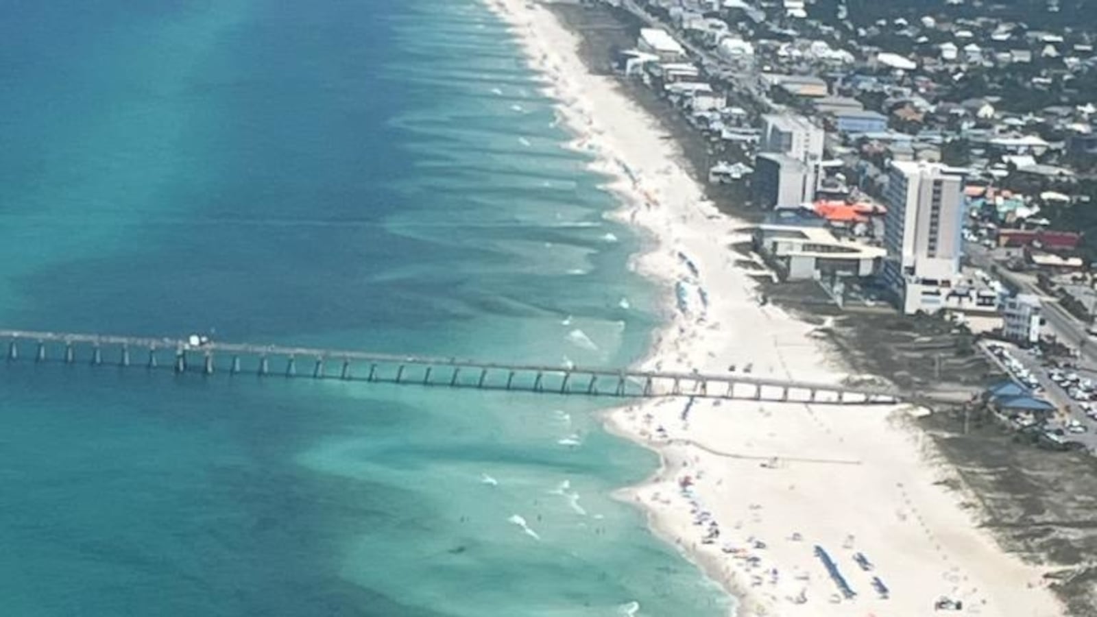 Image showing trenches dredged by rip currents in Florida.