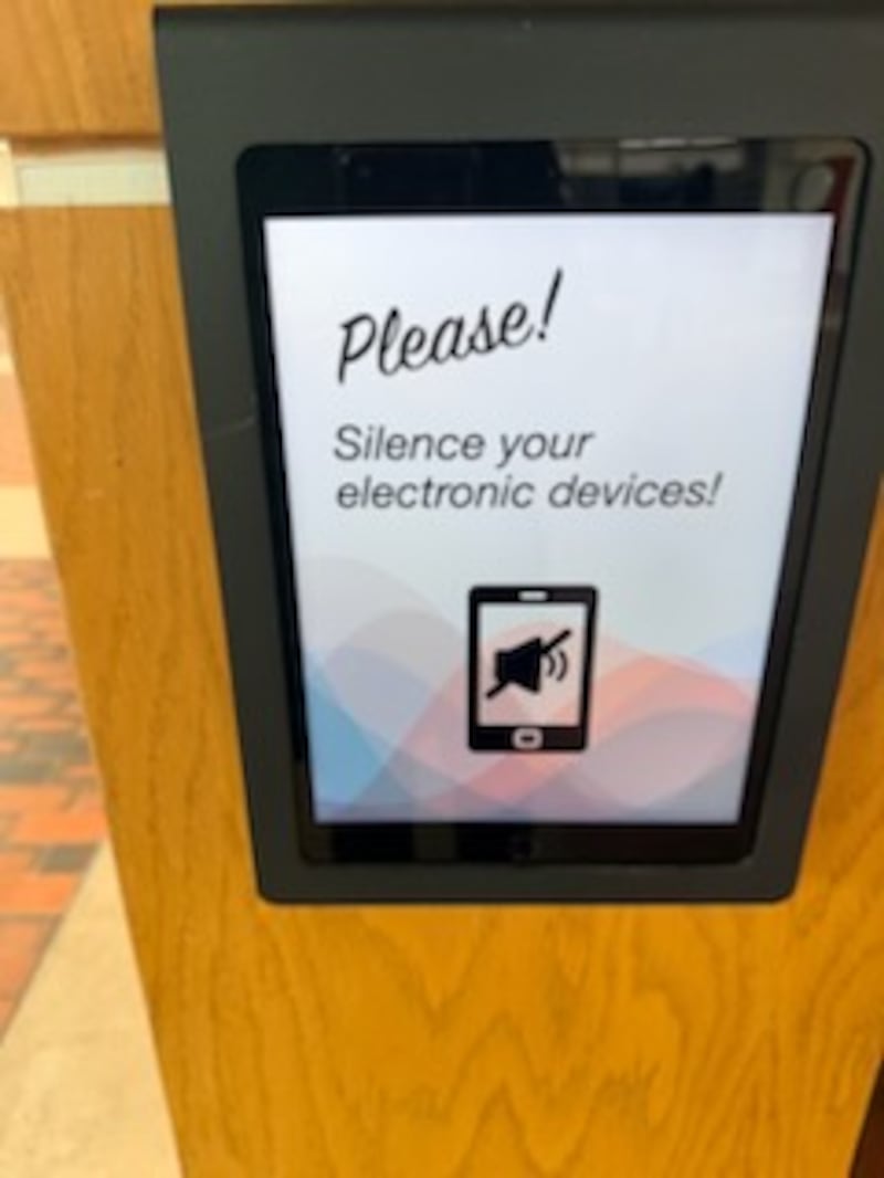 Warning about silencing electronic devices