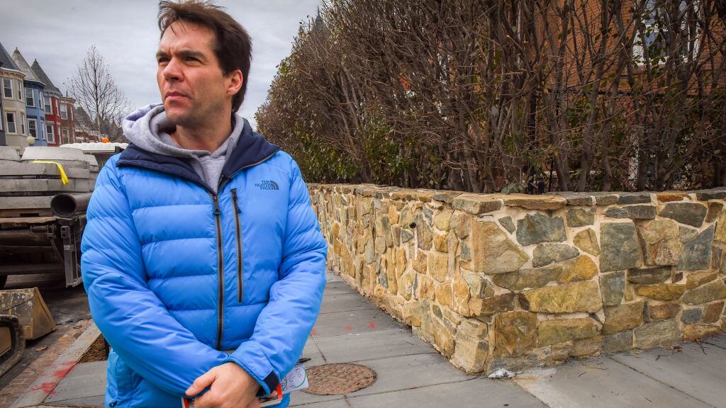 Jack Burkman canvasses a neighborhood in Washington, D.C. in 2017.