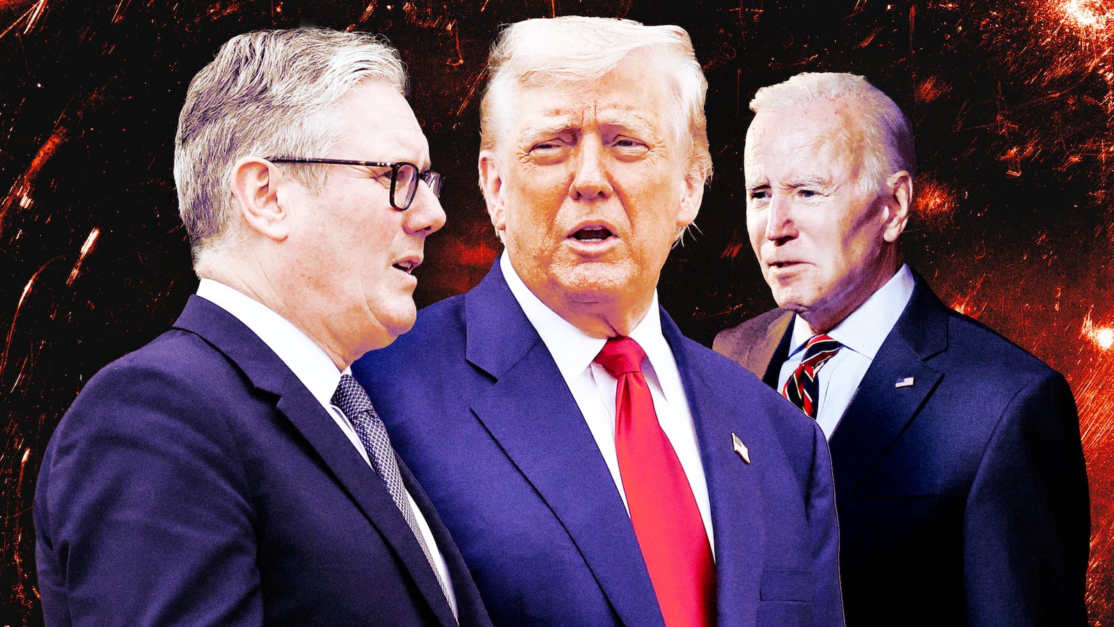 Keir Starmer, Donald Trump, Joe Biden.