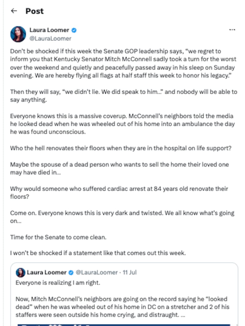 @LauraLoomer/ X