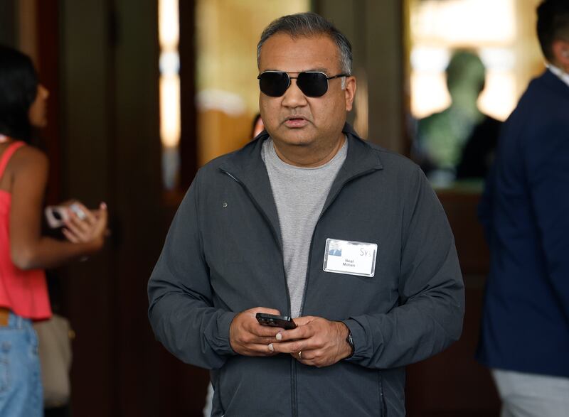 YouTube CEO Neal Mohan wore grey on grey.