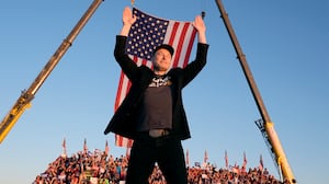 Tesla and SpaceX CEO Elon Musk walks to the stage to speak alongside Republican presidential nominee former President Donald Trump at a campaign event at the Butler Farm Show, Saturday, Oct. 5, 2024, in Butler, Pa. (AP Photo/Alex Brandon) Tesla and SpaceX CEO Elon Musk walks to the stage to speak alongside Republican presidential nominee former President Donald Trump at a campaign event at the Butler Farm Show, Saturday, Oct. 5, 2024, in Butler, Pa. (AP Photo/Alex Brandon) Courtesy of TIFF