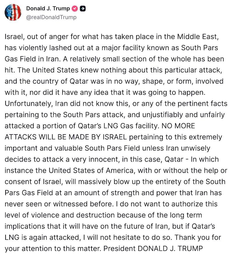 Trump quickly blamed Israel, before he was busted.