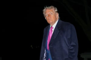 President Donald Trump walks on the South Lawn upon returning to the White House in Washington, DC, on March 29, 2026. Trump is returning from a weekend at his Mar-a-Lago resort.