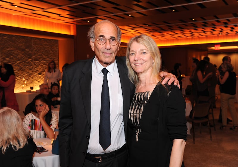 NEW YORK, NY - JULY 26: Dr. Richard Axel of Columbia University and President, Chan Zuckerberg Science, Breakthrough Prize Laureate Cori Bargmann attend Breakthrough Prize Foundation event honoring photographer Brigitte Lacombe at Le Bernardin Prive on July 26, 2017 in New York City.  (Photo by Craig Barritt/Getty Images for Breakthrough Prize)