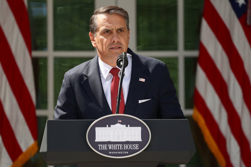 U.S. Attorney General Todd Blanche holds a press conference in the Rose Garden at the White House in Washington, D.C., U.S., September 15, 2026. REUTERS/Kevin Lamarque
