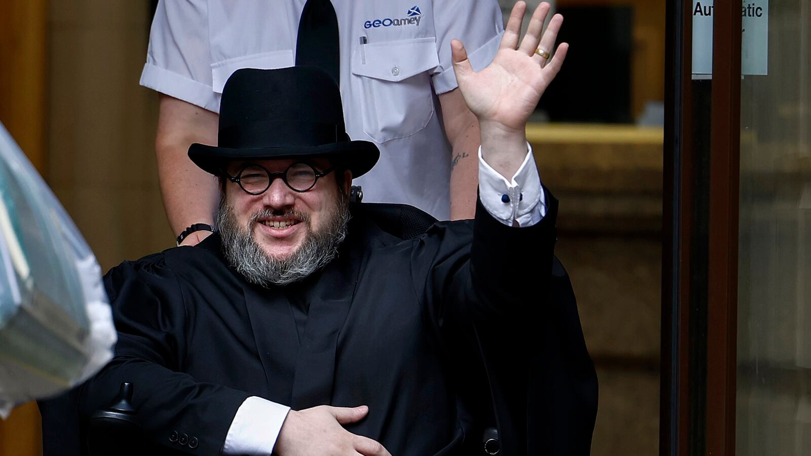 Nicholas Rossi departs Edinburgh Sheriff Court after his extradition hearing on July 12, 2023