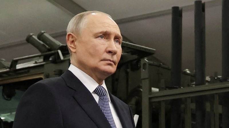 Russian President Vladimir Putin tours the exhibition "Everything for Victory" organised by People's Front, in Moscow, Russia, July 13, 2026.