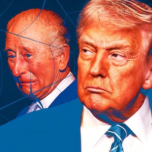 King Charles and Donald Trump. illo