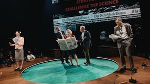 A photo of the cast of 'Kyoto'