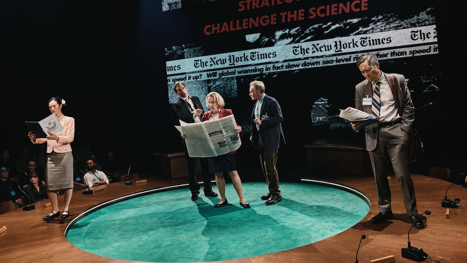 A photo of the cast of 'Kyoto'