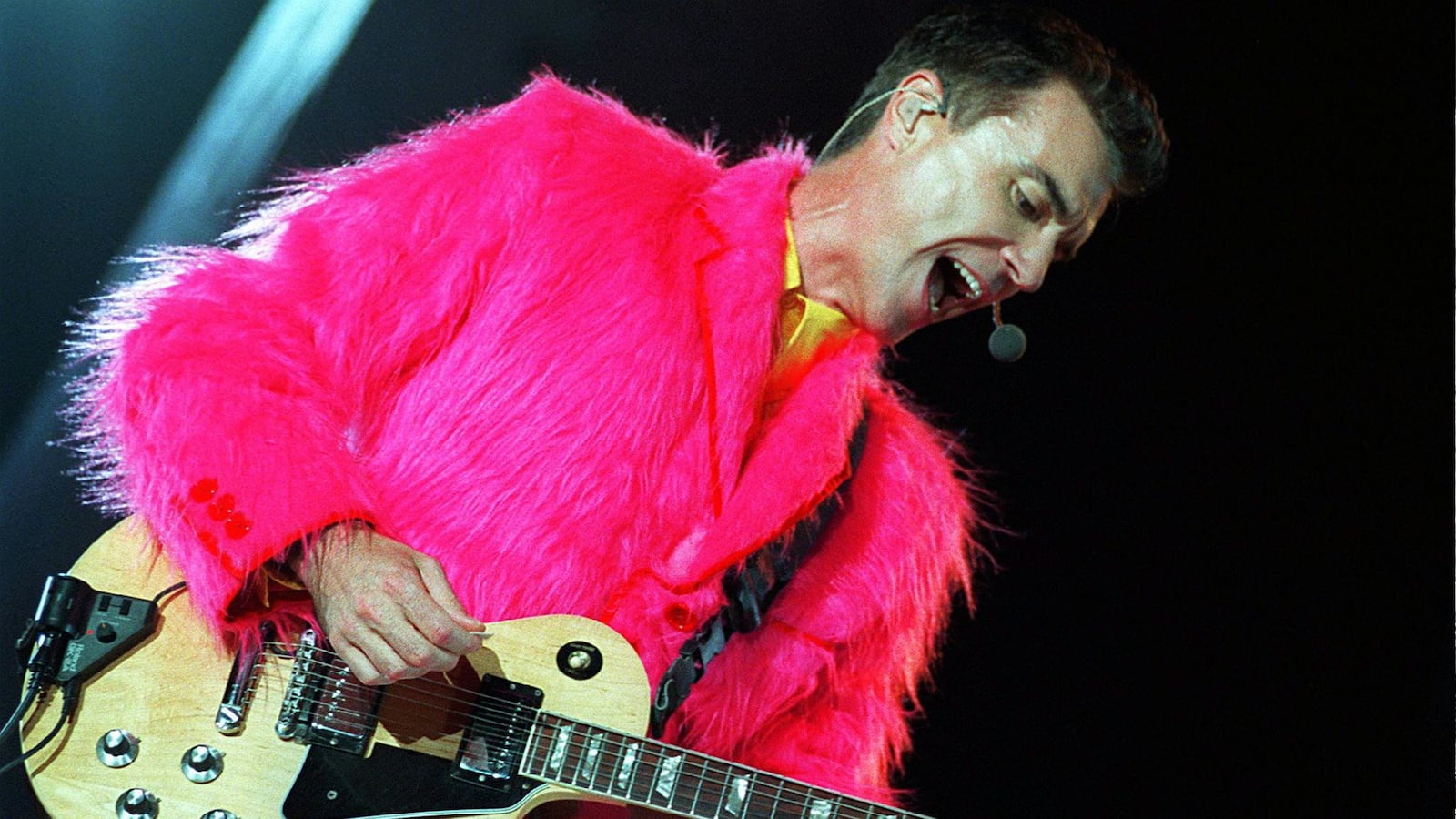The ex-Talking Heads singer David Byrne performs at the Montreux Jazz Festival.