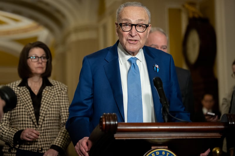 Senate Minority Leader Chuck Schumer warned Senate Democrats will reject extending Trump's latest tariffs after the Supreme Court struck down his previous sweeping tariffs on Friday.