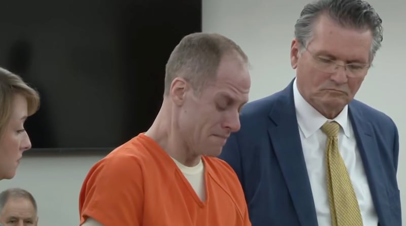 Caleb Flynn gives an emotional statement before his sentencing.