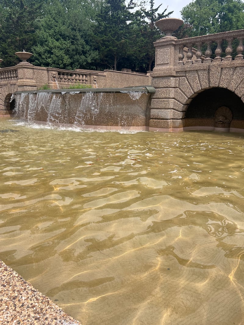 The Cascading Fountain as seen on Friday.